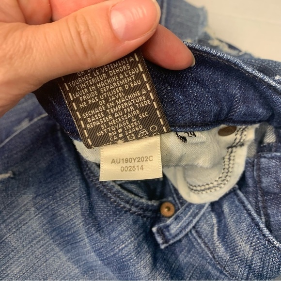 7 For All Mankind Distressed Straight Leg Jeans Size 29 - Picture 4 of 11